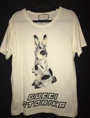 Women's Gucci Rabbit Print Cotton Jersey T-shirt